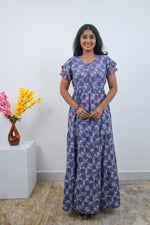 Stylish Alpine 3 Layer Frock Model Nighties| Fancy Sleeves & Neck Pattern| Side Pocket with Back Tie Rope | Perfect Nightwear Trendy Women's (AFK)