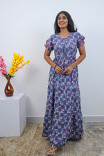 Stylish Alpine 3 Layer Frock Model Nighties| Fancy Sleeves & Neck Pattern| Side Pocket with Back Tie Rope | Perfect Nightwear Trendy Women's (AFK)