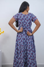 Stylish Alpine 3 Layer Frock Model Nighties| Fancy Sleeves & Neck Pattern| Side Pocket with Back Tie Rope | Perfect Nightwear Trendy Women's (AFK)