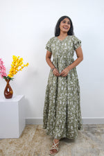 Stylish Alpine 3 Layer Frock Model Nighties| Fancy Sleeves & Neck Pattern| Side Pocket with Back Tie Rope | Perfect Nightwear Trendy Women's (AFK)