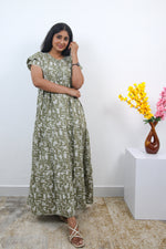 Stylish Alpine 3 Layer Frock Model Nighties| Fancy Sleeves & Neck Pattern| Side Pocket with Back Tie Rope | Perfect Nightwear Trendy Women's (AFK)