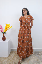 Stylish Alpine 3 Layer Frock Model Nighties| Fancy Sleeves & Neck Pattern| Side Pocket with Back Tie Rope | Perfect Nightwear Trendy Women's (AFK)