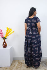 Stylish Alpine 3 Layer Frock Model Nighties| Fancy Sleeves & Neck Pattern| Side Pocket with Back Tie Rope | Perfect Nightwear Trendy Women's (AFK)