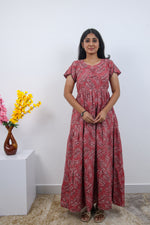 Stylish Alpine 3 Layer Frock Model Nighties| Fancy Sleeves & Neck Pattern| Side Pocket with Back Tie Rope | Perfect Nightwear Trendy Women's (AFK)