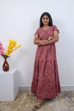 Stylish Alpine 3 Layer Frock Model Nighties| Fancy Sleeves & Neck Pattern| Side Pocket with Back Tie Rope | Perfect Nightwear Trendy Women's (AFK)