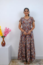 Stylish Alpine 3 Layer Frock Model Nighties| Fancy Sleeves & Neck Pattern| Side Pocket with Back Tie Rope | Perfect Nightwear Trendy Women's (AFK)