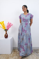 Stylish Alpine 3 Layer Frock Model Nighties| Fancy Sleeves & Neck Pattern| Side Pocket with Back Tie Rope | Perfect Nightwear Trendy Women's (AFK)