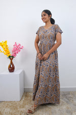 Stylish Alpine 3 Layer Frock Model Nighties| Fancy Sleeves & Neck Pattern| Side Pocket with Back Tie Rope | Perfect Nightwear Trendy Women's (AFK)