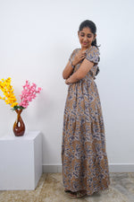 Stylish Alpine 3 Layer Frock Model Nighties| Fancy Sleeves & Neck Pattern| Side Pocket with Back Tie Rope | Perfect Nightwear Trendy Women's (AFK)