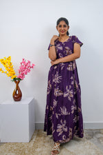 Stylish Alpine 3 Layer Frock Model Nighties| Fancy Sleeves & Neck Pattern| Side Pocket with Back Tie Rope | Perfect Nightwear Trendy Women's (AFK)