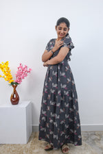 Stylish Alpine 3 Layer Frock Model Nighties| Fancy Sleeves & Neck Pattern| Side Pocket with Back Tie Rope | Perfect Nightwear Trendy Women's (AFK)