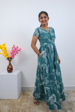 Stylish Alpine 3 Layer Frock Model Nighties| Fancy Sleeves & Neck Pattern| Side Pocket with Back Tie Rope | Perfect Nightwear Trendy Women's (AFK)