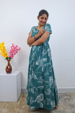 Stylish Alpine 3 Layer Frock Model Nighties| Fancy Sleeves & Neck Pattern| Side Pocket with Back Tie Rope | Perfect Nightwear Trendy Women's (AFK)