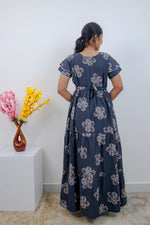 Stylish Alpine 3 Layer Frock Model Nighties| Fancy Sleeves & Neck Pattern| Side Pocket with Back Tie Rope | Perfect Nightwear Trendy Women's (AFK)