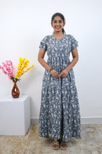 Stylish Alpine 3 Layer Frock Model Nighties| Fancy Sleeves & Neck Pattern| Side Pocket with Back Tie Rope | Perfect Nightwear Trendy Women's (AFK)