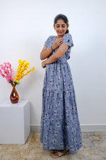 Stylish Alpine 3 Layer Frock Model Nighties| Fancy Sleeves & Neck Pattern| Side Pocket with Back Tie Rope | Perfect Nightwear Trendy Women's (AFK)