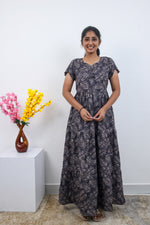 Stylish Alpine 3 Layer Frock Model Nighties| Fancy Sleeves & Neck Pattern| Side Pocket with Back Tie Rope | Perfect Nightwear Trendy Women's (AFK)