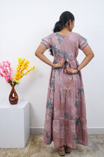 Stylish Alpine 3 Layer Frock Model Nighties| Fancy Sleeves & Neck Pattern| Side Pocket with Back Tie Rope | Perfect Nightwear Trendy Women's (AFK)