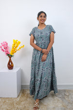 Stylish Alpine 3 Layer Frock Model Nighties| Fancy Sleeves & Neck Pattern| Side Pocket with Back Tie Rope | Perfect Nightwear Trendy Women's (AFK)