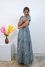 Stylish Alpine 3 Layer Frock Model Nighties| Fancy Sleeves & Neck Pattern| Side Pocket with Back Tie Rope | Perfect Nightwear Trendy Women's (AFK)