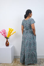 Stylish Alpine 3 Layer Frock Model Nighties| Fancy Sleeves & Neck Pattern| Side Pocket with Back Tie Rope | Perfect Nightwear Trendy Women's (AFK)