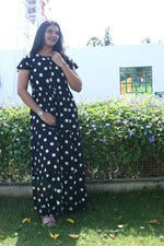 Imported Rayon Gathering Frock Model Night Gown's | Front Adjustable Gathering Style Rope Rope | Front Closed Button | Double Layer Sleeve | Trending Collection's for Stylish Women's (IRF)