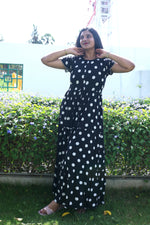 Imported Rayon Gathering Frock Model Night Gown's | Front Adjustable Gathering Style Rope Rope | Front Closed Button | Double Layer Sleeve | Trending Collection's for Stylish Women's (IRF)