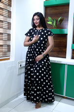 Imported Rayon Gathering Frock Model Night Gown's | Front Adjustable Gathering Style Rope Rope | Front Closed Button | Double Layer Sleeve | Trending Collection's for Stylish Women's (IRF)