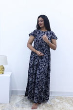 Imported Rayon Gathering Frock Model Night Gown's | Front Adjustable Gathering Style Rope Rope | Front Closed Button | Double Layer Sleeve | Trending Collection's for Stylish Women's (IRF)