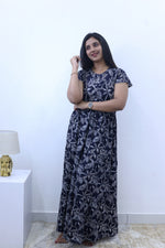 Imported Rayon Gathering Frock Model Night Gown's | Front Adjustable Gathering Style Rope Rope | Front Closed Button | Double Layer Sleeve | Trending Collection's for Stylish Women's (IRF)