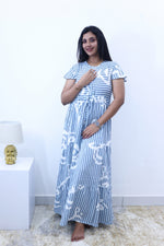 Imported Rayon Gathering Frock Model Night Gown's | Front Adjustable Gathering Style Rope Rope | Front Closed Button | Double Layer Sleeve | Trending Collection's for Stylish Women's (IRF)