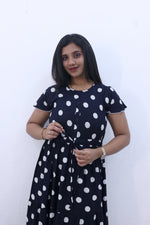 Imported Rayon Gathering Frock Model Night Gown's | Front Adjustable Gathering Style Rope Rope | Front Closed Button | Double Layer Sleeve | Trending Collection's for Stylish Women's (IRF)