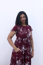 Imported Rayon Gathering Frock Model Night Gown's | Front Adjustable Gathering Style Rope Rope | Front Closed Button | Double Layer Sleeve | Trending Collection's for Stylish Women's (IRF)