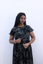 Imported Rayon Gathering Frock Model Night Gown's | Front Adjustable Gathering Style Rope Rope | Front Closed Button | Double Layer Sleeve | Trending Collection's for Stylish Women's (IRF)