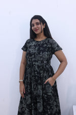 Imported Rayon Gathering Frock Model Night Gown's | Front Adjustable Gathering Style Rope Rope | Front Closed Button | Double Layer Sleeve | Trending Collection's for Stylish Women's (IRF)