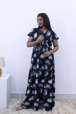 Imported Rayon Gathering Frock Model Night Gown's | Front Adjustable Gathering Style Rope Rope | Front Closed Button | Double Layer Sleeve | Trending Collection's for Stylish Women's (IRF)