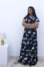 Imported Rayon Gathering Frock Model Night Gown's | Front Adjustable Gathering Style Rope Rope | Front Closed Button | Double Layer Sleeve | Trending Collection's for Stylish Women's (IRF)