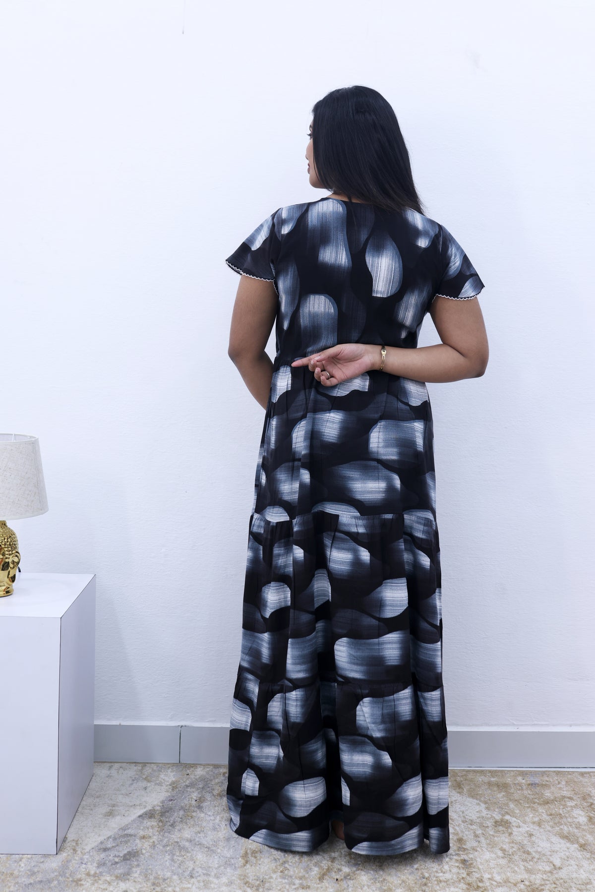 Imported Rayon Gathering Frock Model Night Gown's | Front Adjustable Gathering Style Rope Rope | Front Closed Button | Double Layer Sleeve | Trending Collection's for Stylish Women's (IRF)