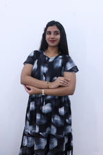 Imported Rayon Gathering Frock Model Night Gown's | Front Adjustable Gathering Style Rope Rope | Front Closed Button | Double Layer Sleeve | Trending Collection's for Stylish Women's (IRF)