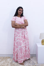 Imported Rayon Gathering Frock Model Night Gown's | Front Adjustable Gathering Style Rope Rope | Front Closed Button | Double Layer Sleeve | Trending Collection's for Stylish Women's (IRF)