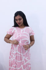 Imported Rayon Gathering Frock Model Night Gown's | Front Adjustable Gathering Style Rope Rope | Front Closed Button | Double Layer Sleeve | Trending Collection's for Stylish Women's (IRF)