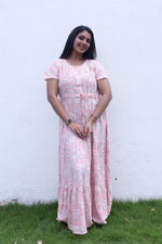 Imported Rayon Gathering Frock Model Night Gown's | Front Adjustable Gathering Style Rope Rope | Front Closed Button | Double Layer Sleeve | Trending Collection's for Stylish Women's (IRF)