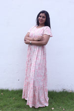 Imported Rayon Gathering Frock Model Night Gown's | Front Adjustable Gathering Style Rope Rope | Front Closed Button | Double Layer Sleeve | Trending Collection's for Stylish Women's (IRF)