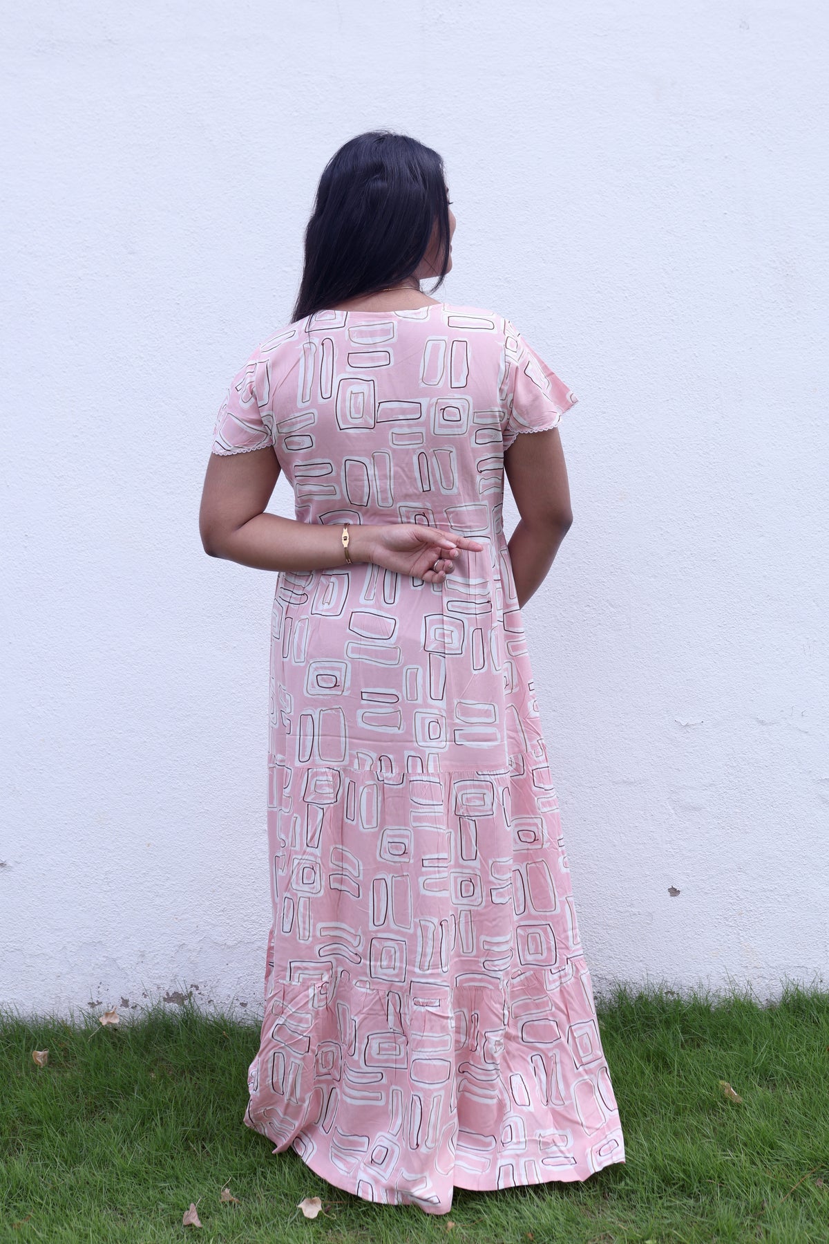 Imported Rayon Gathering Frock Model Night Gown's | Front Adjustable Gathering Style Rope Rope | Front Closed Button | Double Layer Sleeve | Trending Collection's for Stylish Women's (IRF)