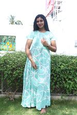 Imported Rayon Gathering Frock Model Night Gown's | Front Adjustable Gathering Style Rope Rope | Front Closed Button | Double Layer Sleeve | Trending Collection's for Stylish Women's (IRF)