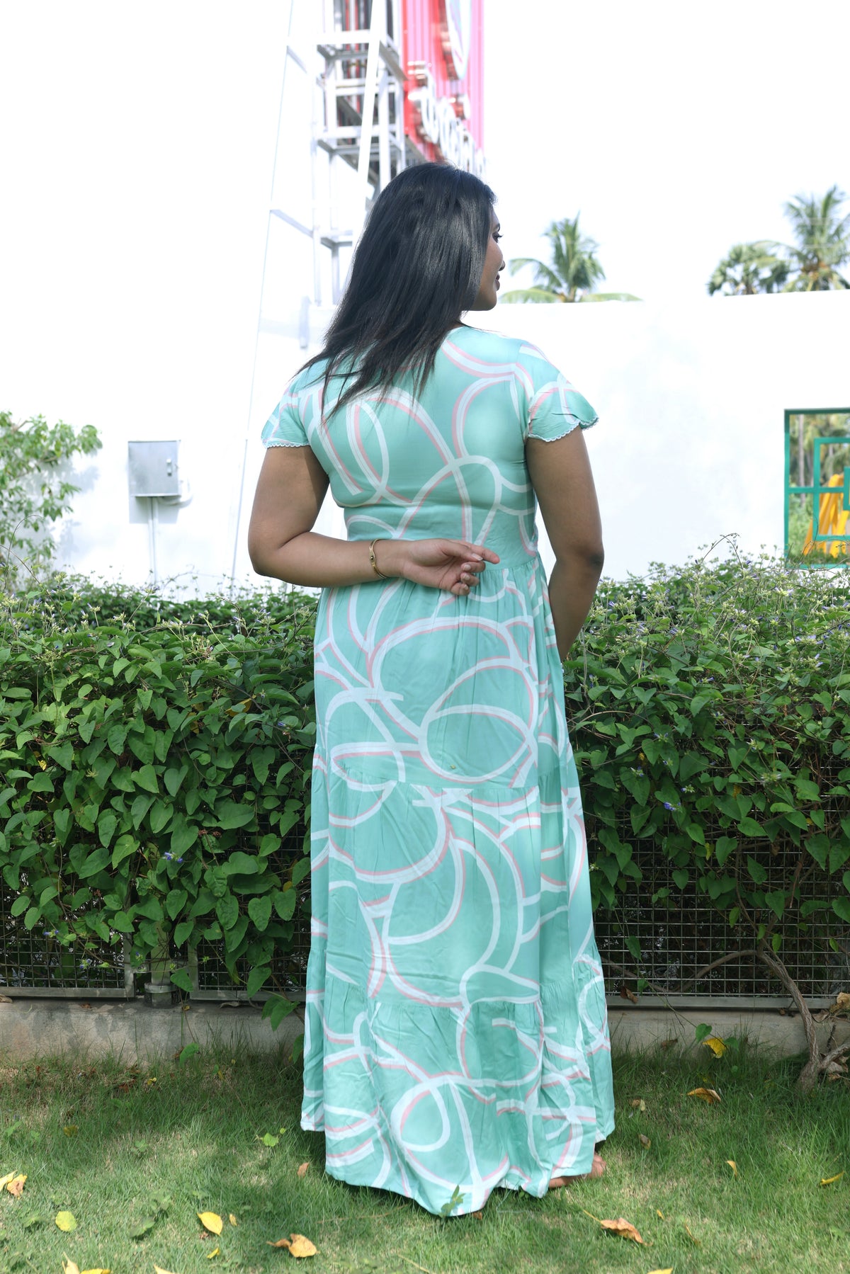 Imported Rayon Gathering Frock Model Night Gown's | Front Adjustable Gathering Style Rope Rope | Front Closed Button | Double Layer Sleeve | Trending Collection's for Stylish Women's (IRF)