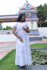 Imported Rayon Gathering Frock Model Night Gown's | Front Adjustable Gathering Style Rope Rope | Front Closed Button | Double Layer Sleeve | Trending Collection's for Stylish Women's (IRF)