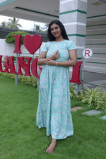 Imported Rayon Gathering Frock Model Night Gown's | Front Adjustable Gathering Style Rope Rope | Front Closed Button | Double Layer Sleeve | Trending Collection's for Stylish Women's (IRF)