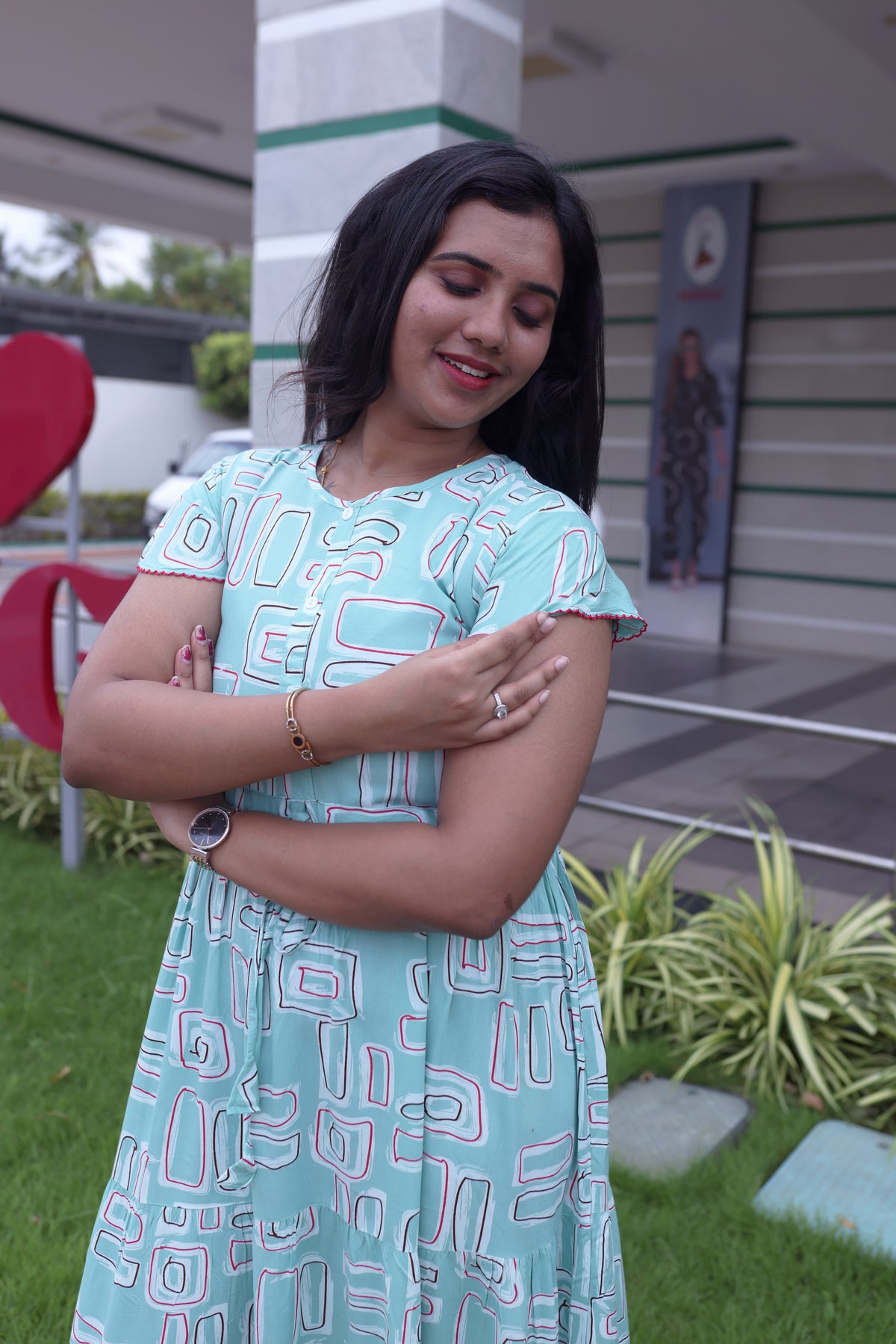 Imported Rayon Gathering Frock Model Night Gown's | Front Adjustable Gathering Style Rope Rope | Front Closed Button | Double Layer Sleeve | Trending Collection's for Stylish Women's (IRF)