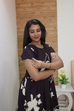 Imported Rayon Gathering Frock Model Night Gown's | Front Adjustable Gathering Style Rope Rope | Front Closed Button | Double Layer Sleeve | Trending Collection's for Stylish Women's (IRF)